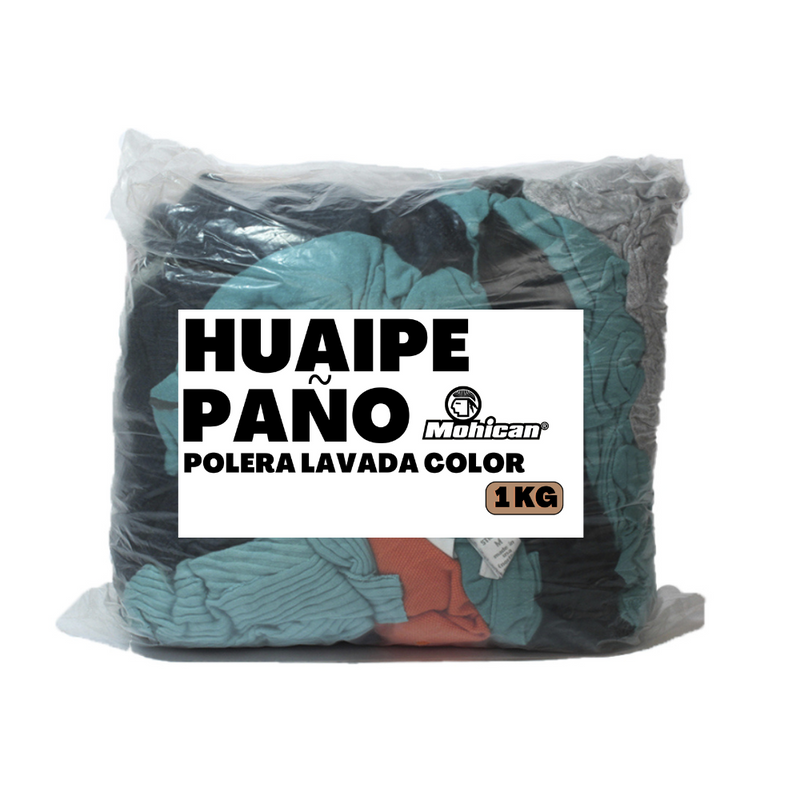 Huaipe Paño Polera Lavada De Color Bolsa 1 Kg.