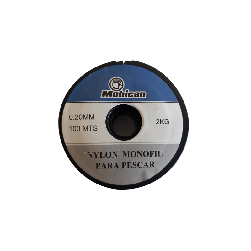 NYLON  MONOFIL MOHICAN PARA PESCAR 0,20 MM 100 MTS HUMO